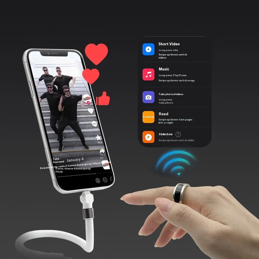 Inel Smart Sport Bluetooth – Monitorizare Sănătate, Rezistent la Apă