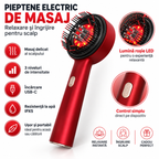 Pieptene Electric de Masaj – Stimulare Scalp și Îngrijire Păr