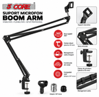Suport Microfon Boom Arm 5Core – Braț Reglabil pentru Birou, Negru