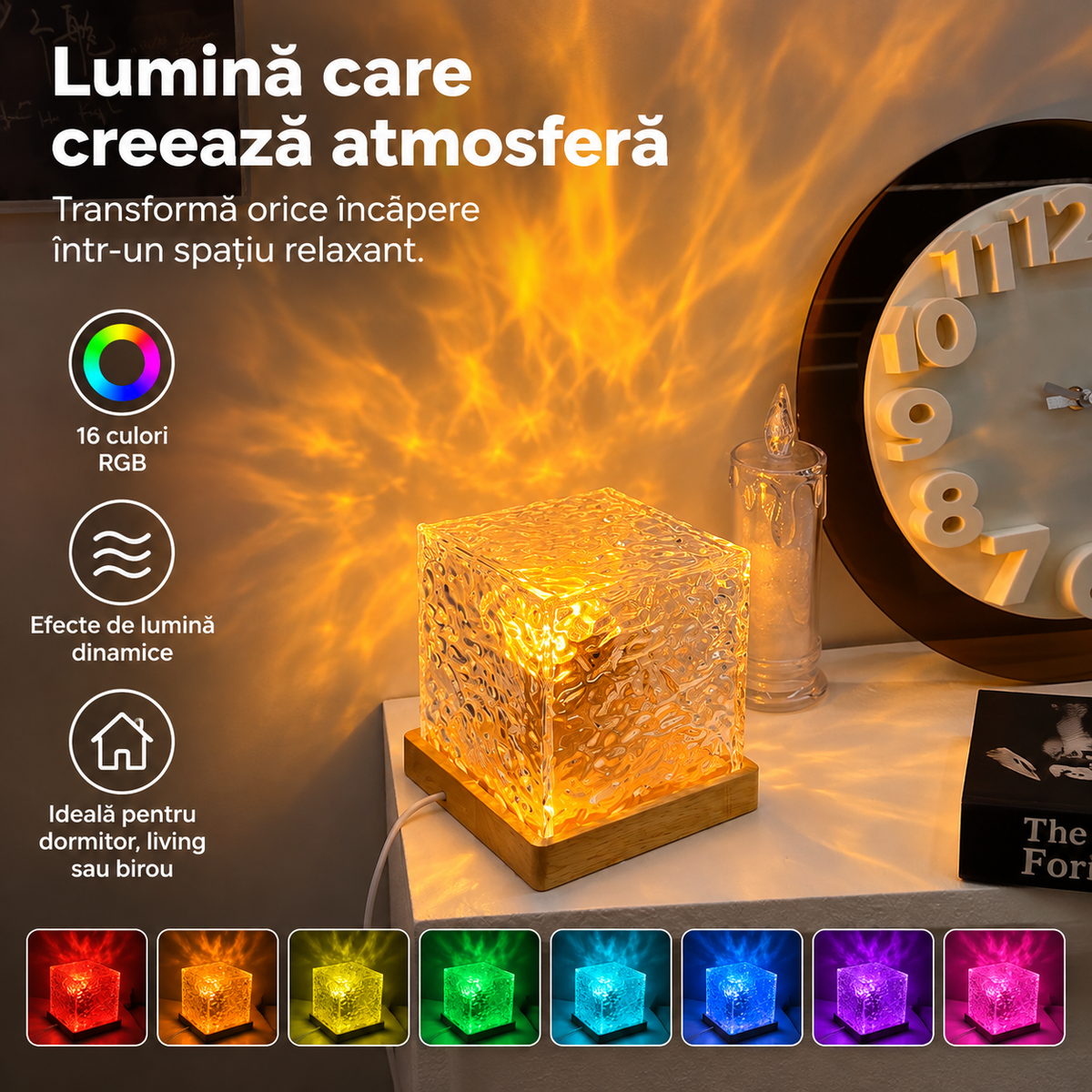 Lampă Meduze 3-în-1 cu Difuzor Bluetooth și Ceas – Decor și Muzică