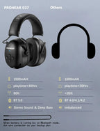 Bluetooth 5.0 Protective Earmuffs – Noise Reduction, Black