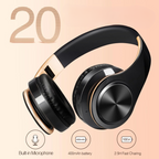 Gold Wireless Bluetooth Headphones – Premium Sound, Elegant Design