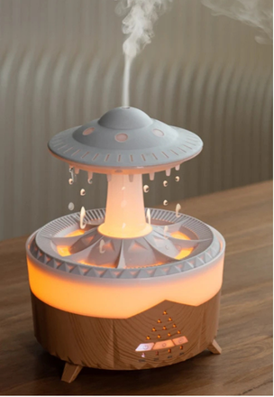Umidificator Aromaterapie cu Efect de Ploaie - Difuzor Ulei Esențial USB