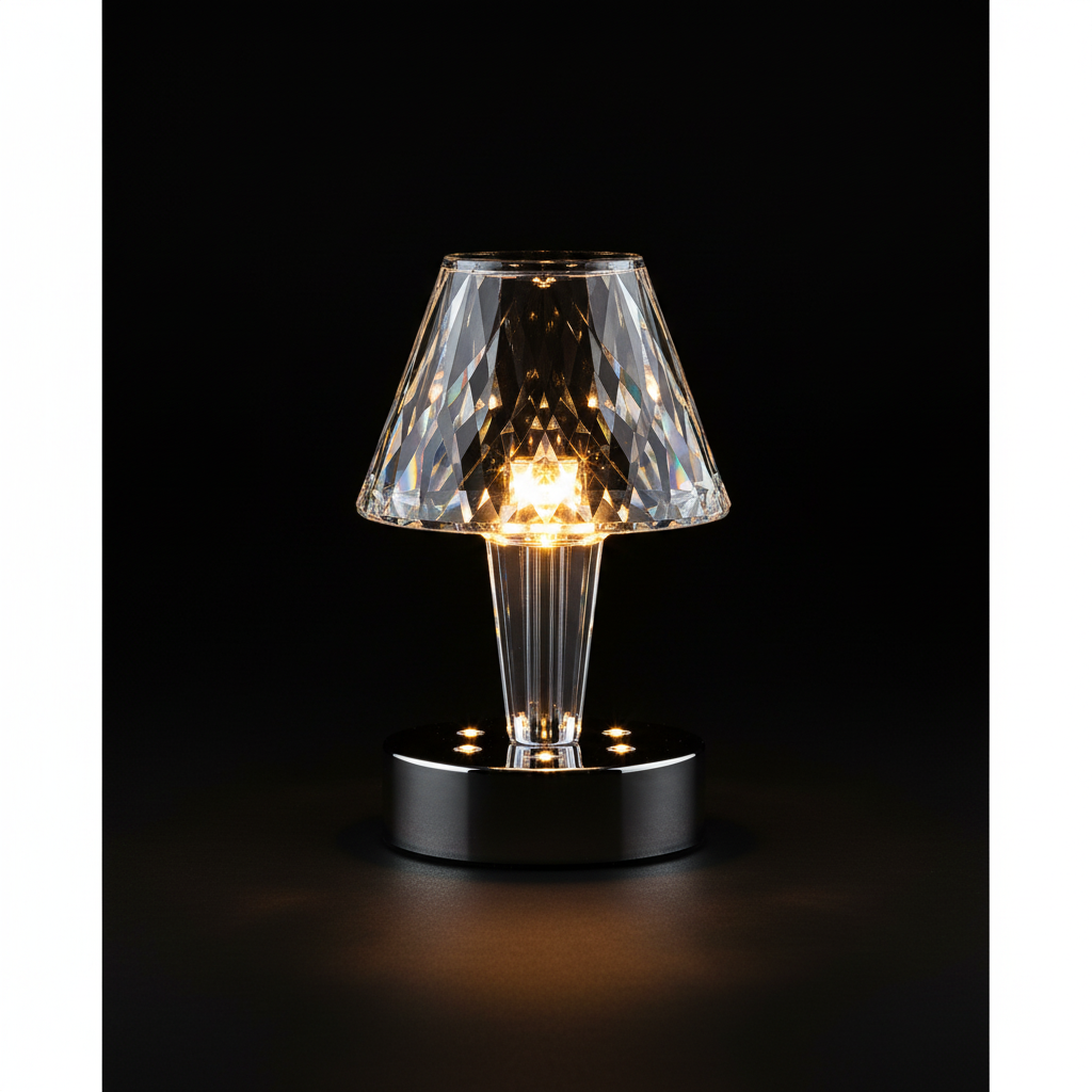 Crystal Diamond Lamp – Decorative LED Table Lamp with Touch Control