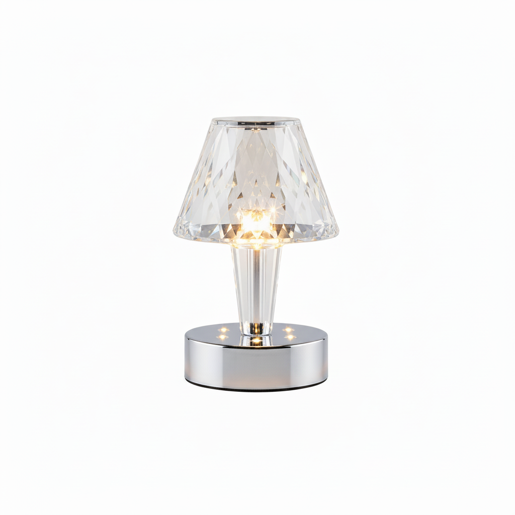 Crystal Diamond Lamp – Decorative LED Table Lamp with Touch Control